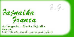 hajnalka franta business card